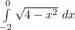 \ds \int\limits_{-2}^{0}\sqrt{4-{x}^{2}}\,\,dx