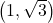 \ds \left(1,\sqrt{3}\right)