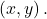 \ds \left(x,y\right).