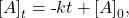 \left[A{\right]}_{t}=\text{-}kt+{\left[A\right]}_{0},