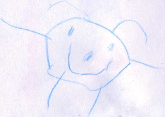 Drawing of tadpoles by a child