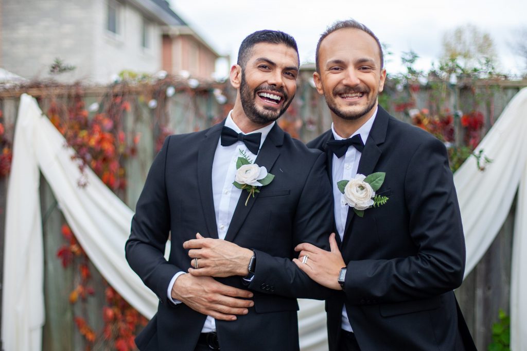 Two men at their marriage