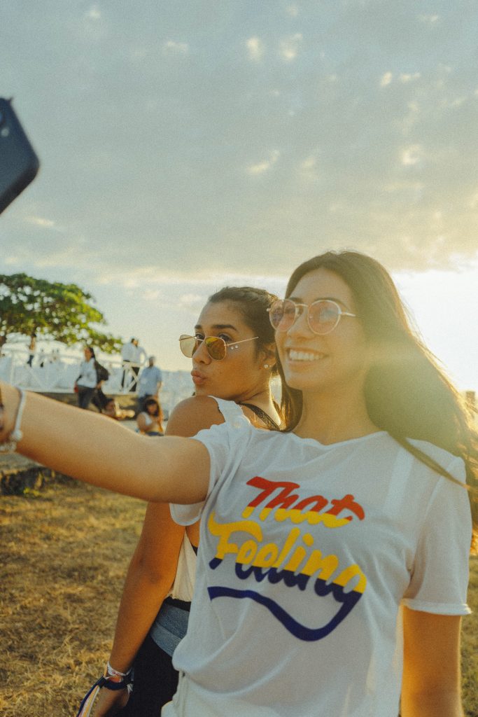 Girls taking a selfie