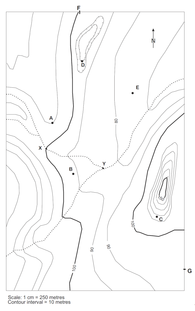 Topographic map.