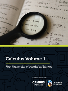 Calculus Volume 1 book cover