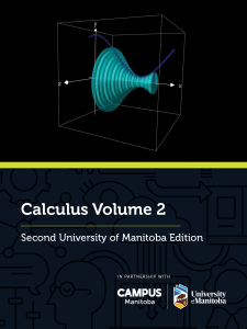 Calculus: Volume 2 (Second University of Manitoba Edition) book cover