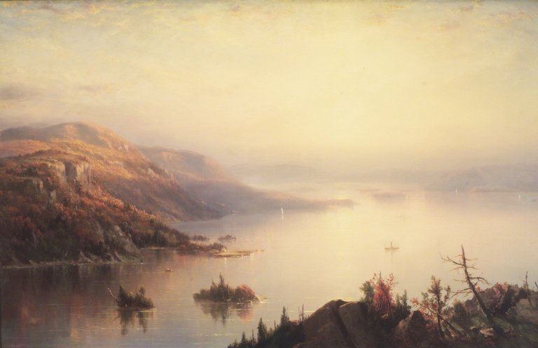 A landscape view of a lake