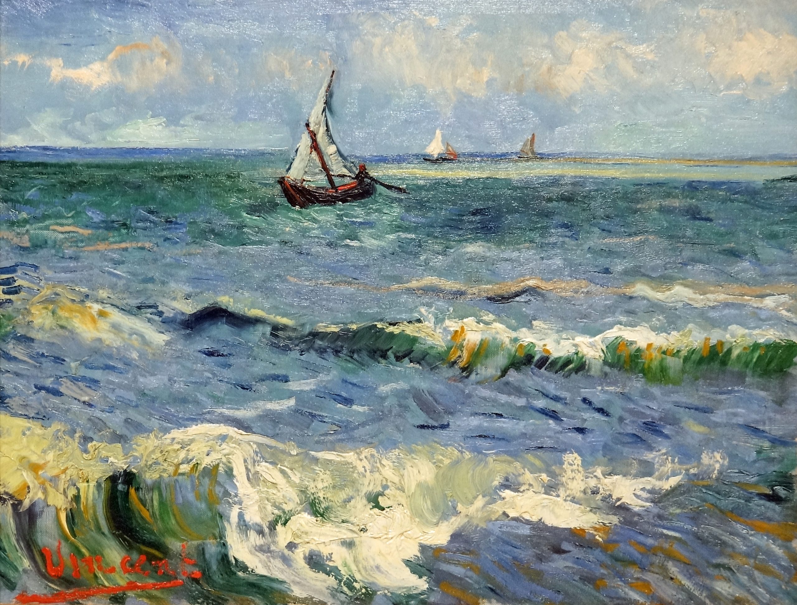 Sailboats in the ocean