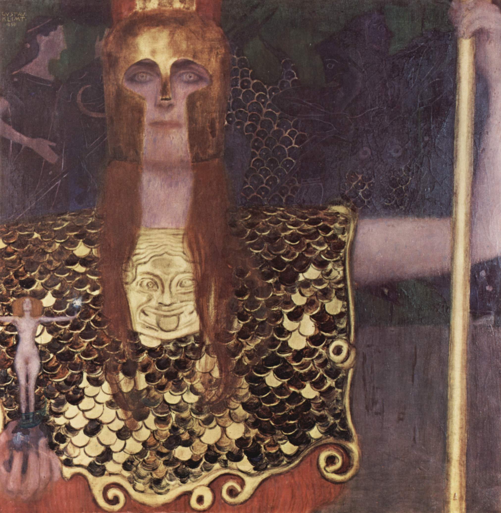 A painting of goddess Athena