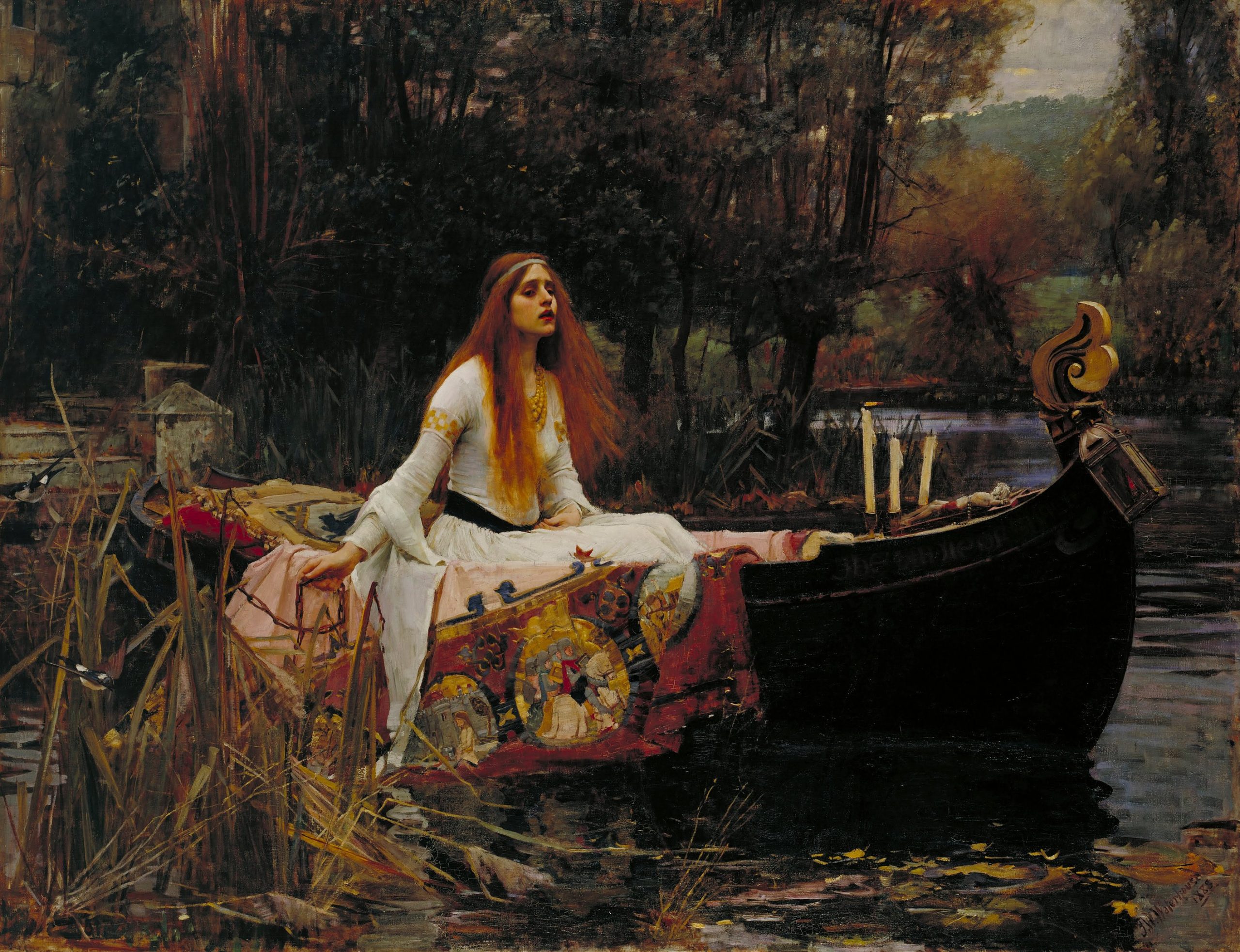 A woman on a boat in the river