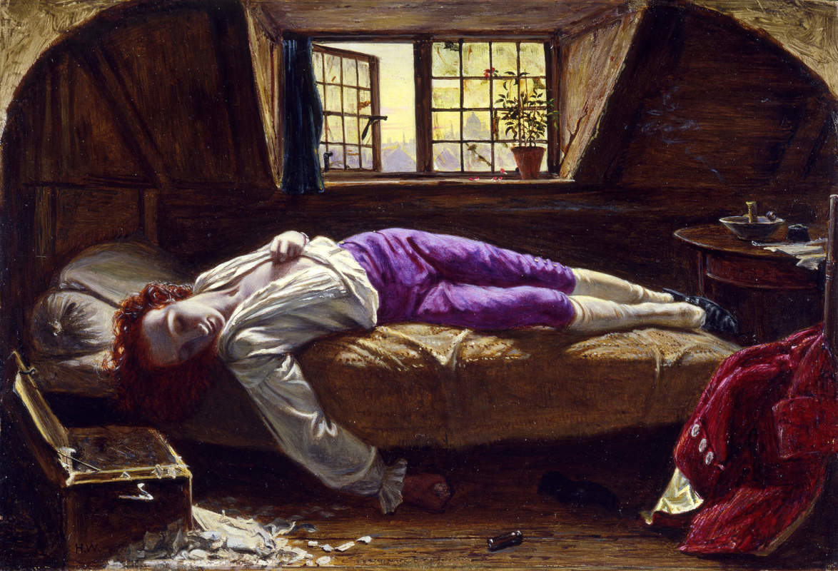 A man lying unconscious on a bed under a half-open window