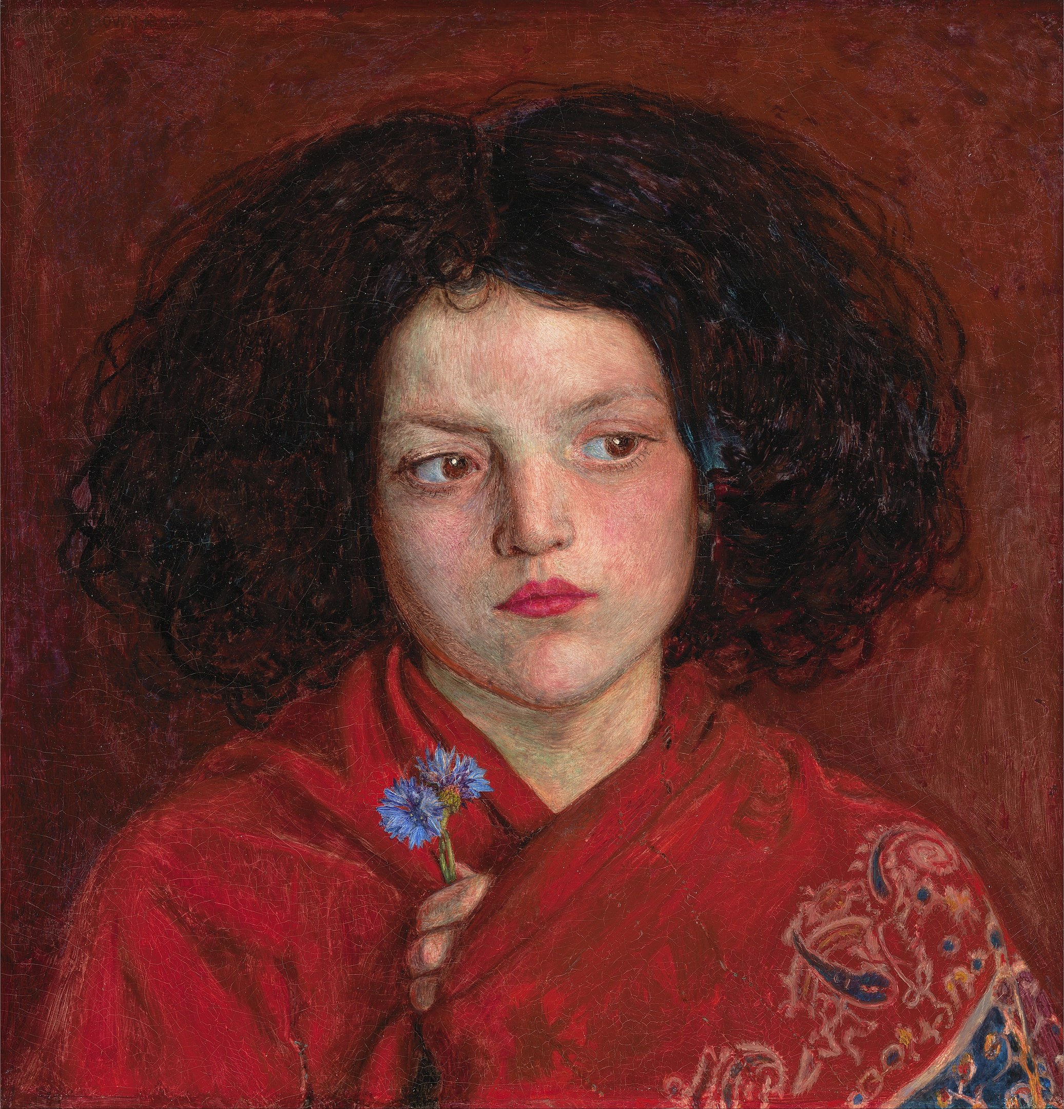 A portrait of a young girl looking away