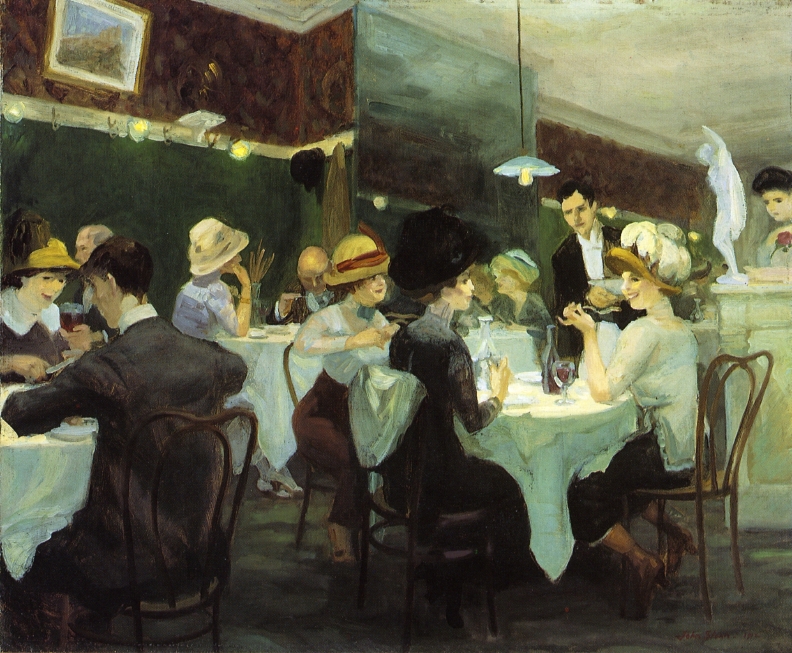 People dining in a restaurant