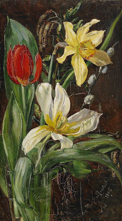 A still-life with flowers