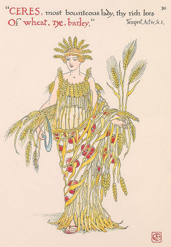 An illustration of an agricultural goddess