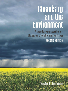 Chemistry and the Environment book cover